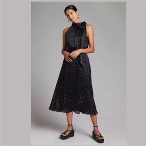 Sachin+Babi x Anthropologie Polka Dot Halter Midi Dress